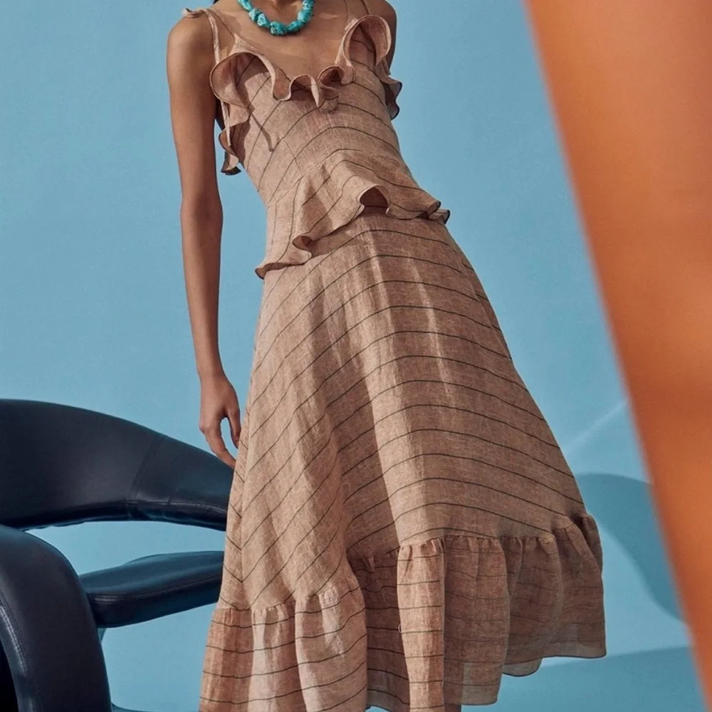 Hunter Bell Jamison Ruffle Midi Dress - Picture 6 of 14